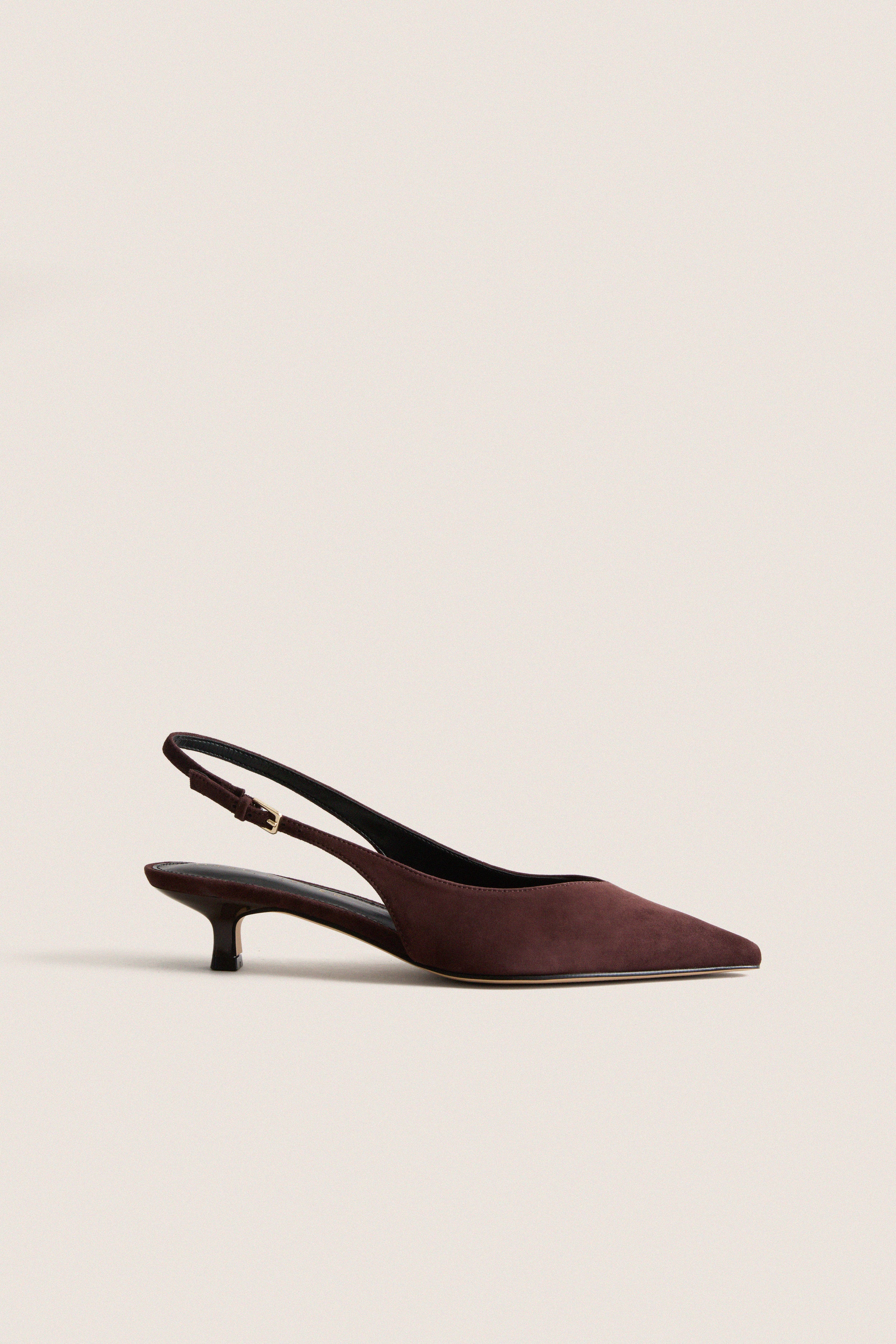 Dark Brown Luciey Sling Back Heels