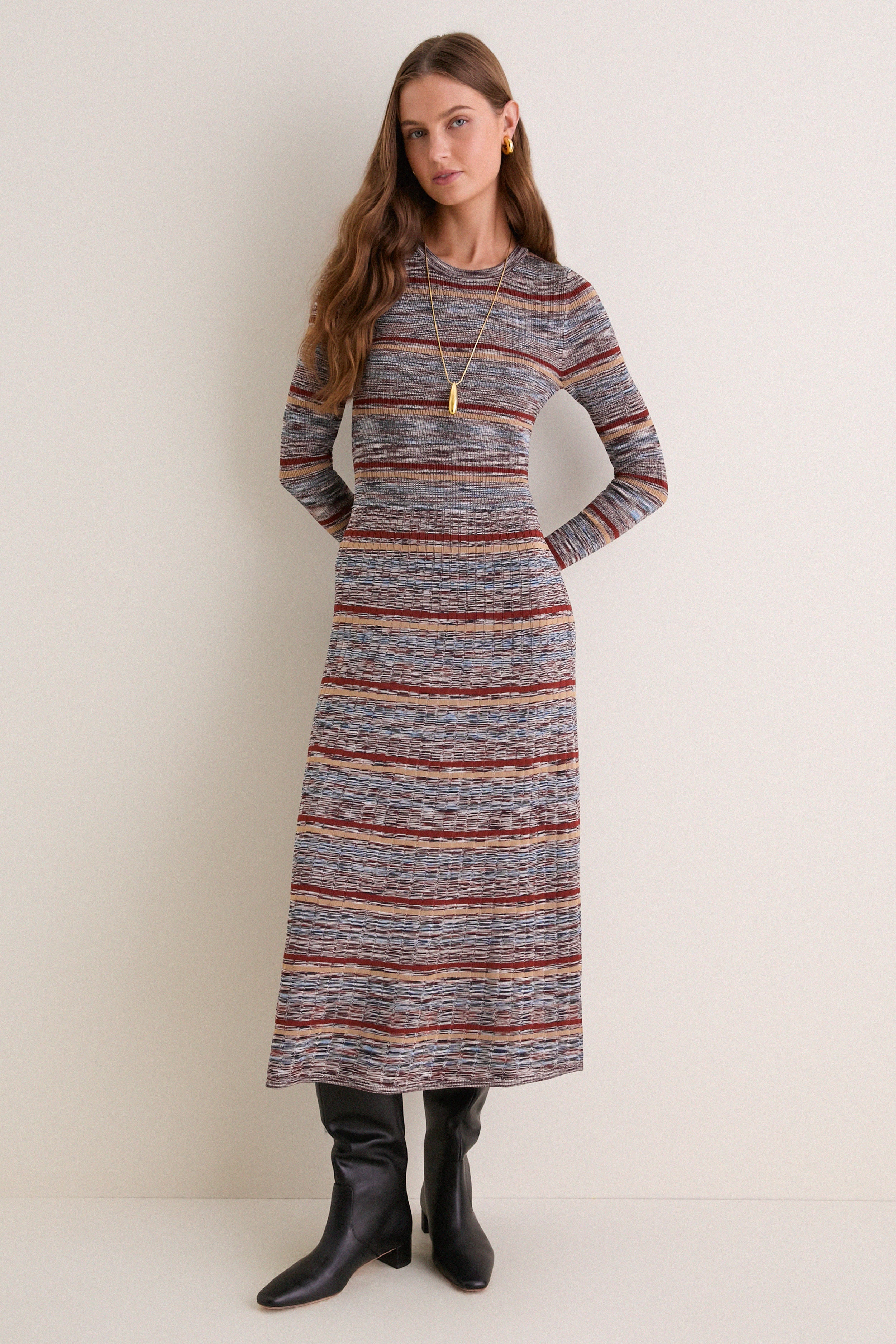 Rust Multi Nami Knit Dress