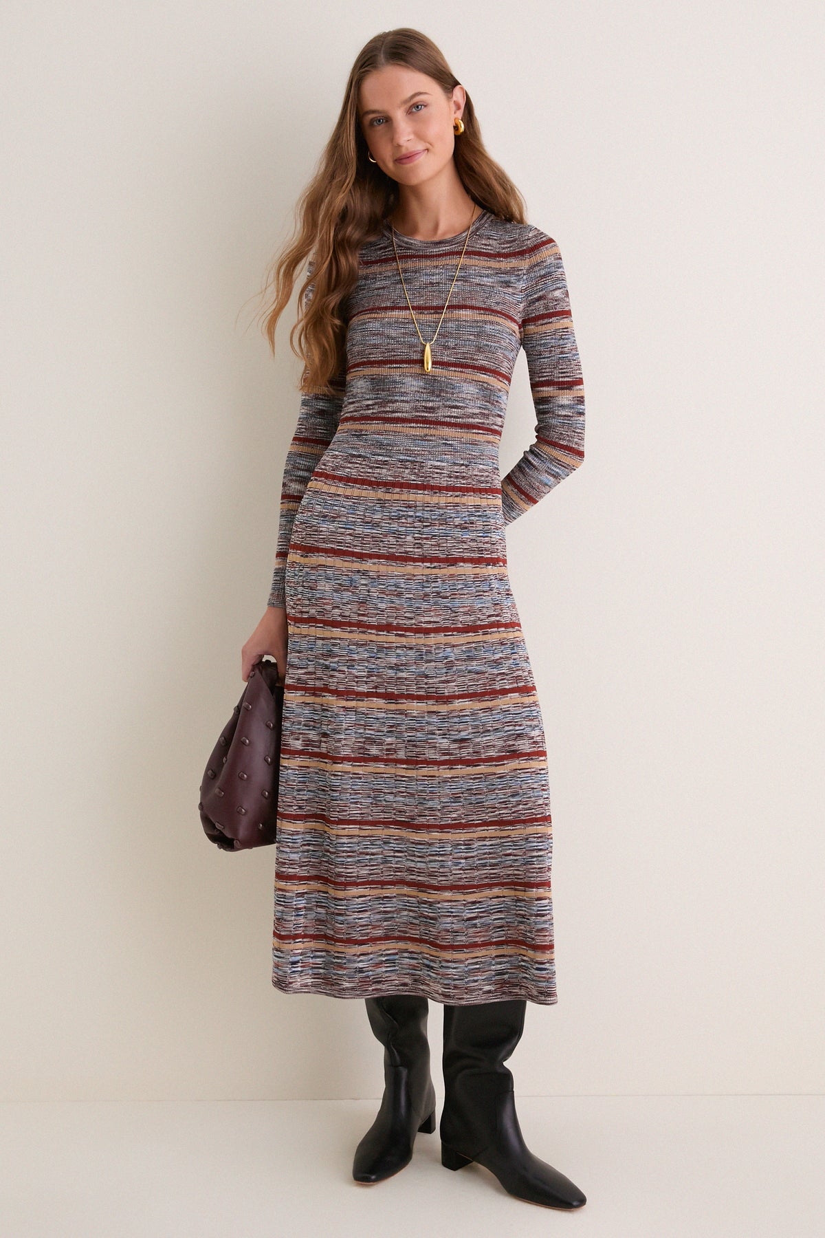 Rust Multi Nami Knit Dress