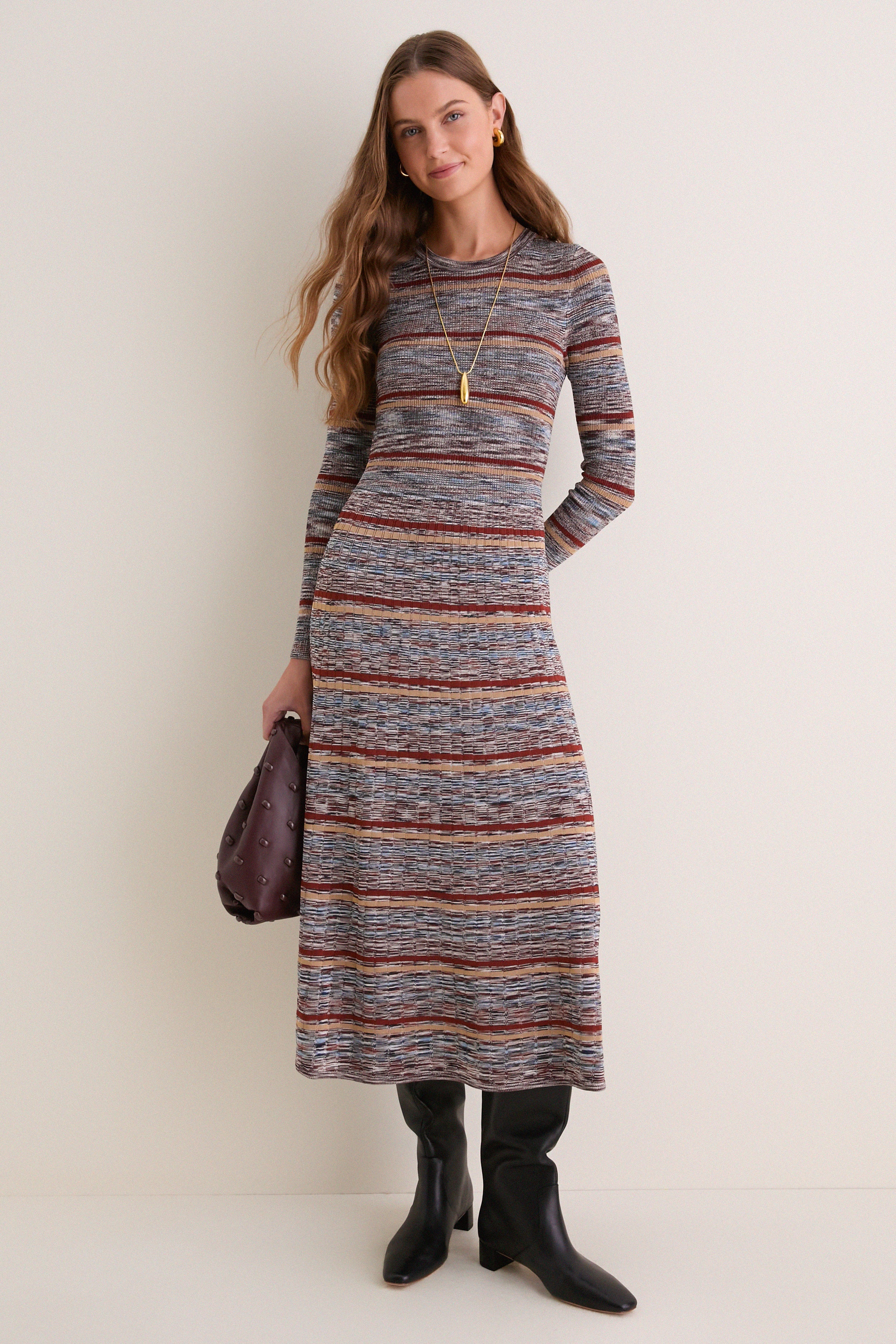 Rust Multi Nami Knit Dress