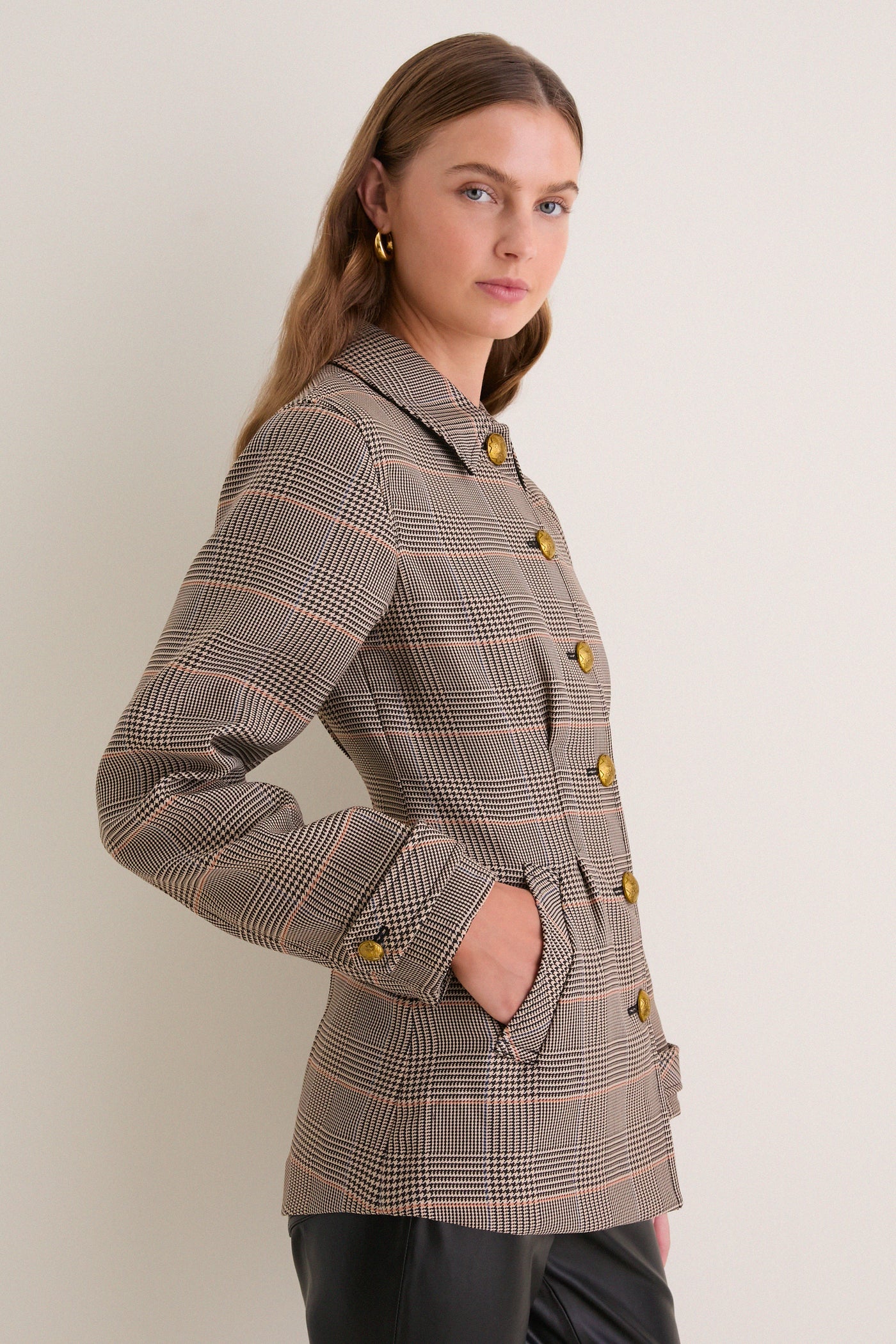Khaki Multi Severine Coat