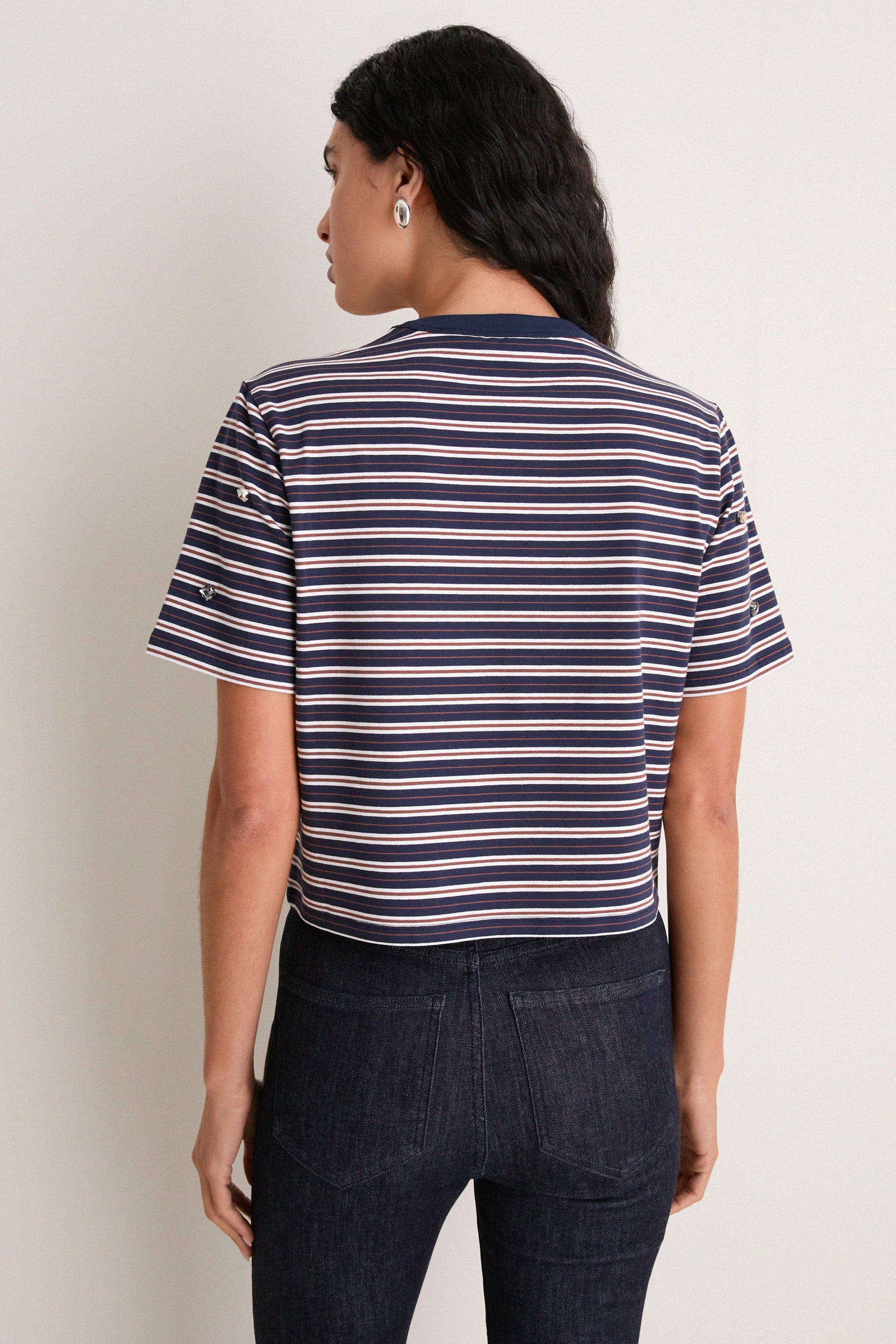 Heritage Navy Multi Sebastian Rhinestone Tee