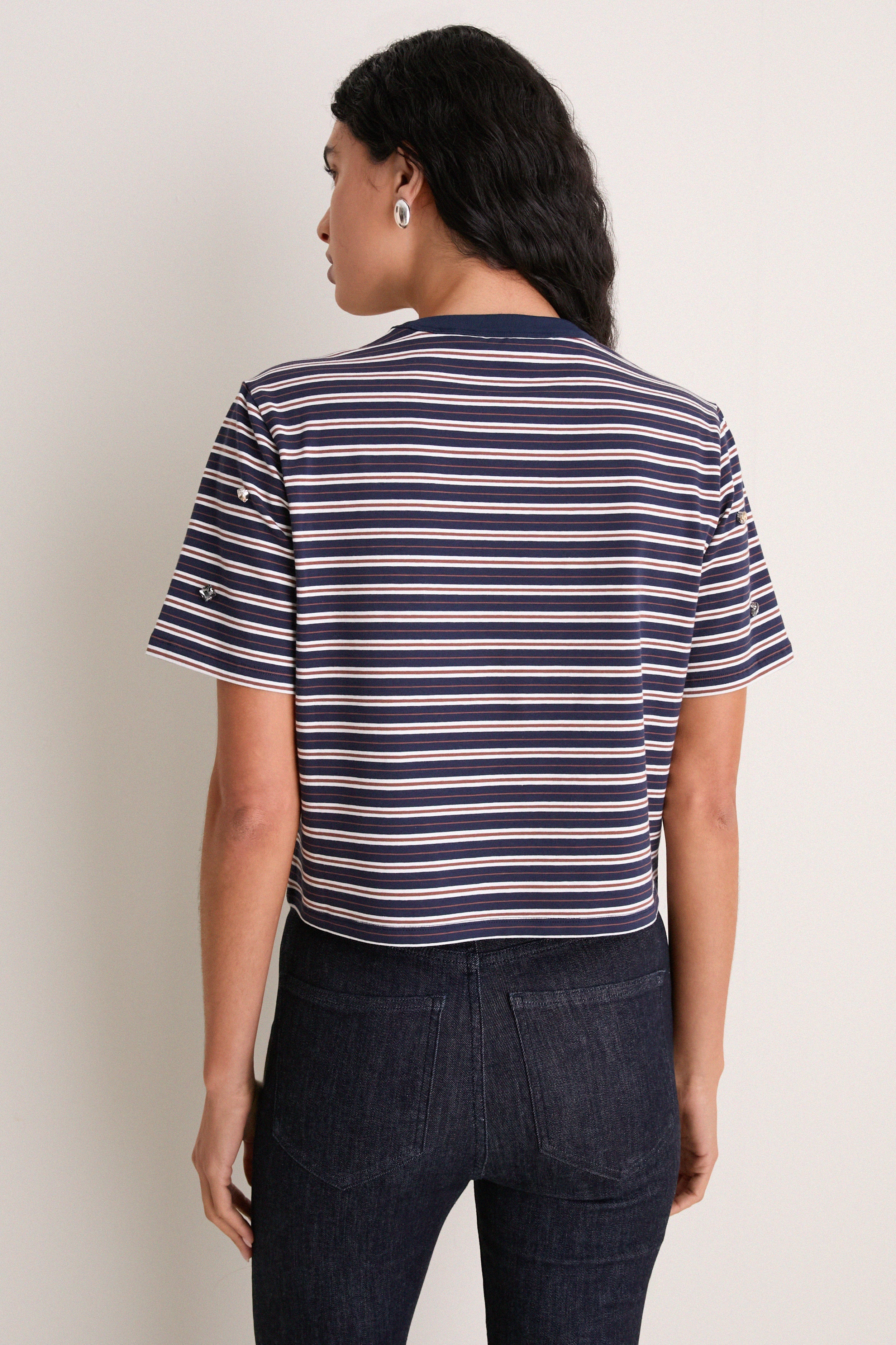 Heritage Navy Multi Sebastian Rhinestone Tee