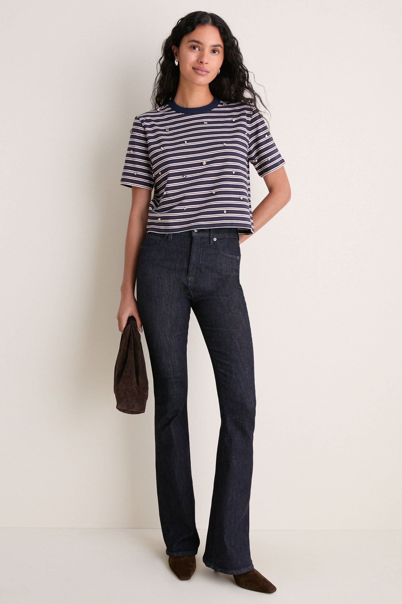 Heritage Navy Multi Sebastian Rhinestone Tee