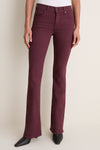 Burgundy Beverly Mid Rise Skinny Flare