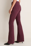 Burgundy Beverly Mid Rise Skinny Flare