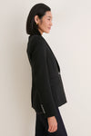 Black Single Breasted Miller Dickey Jacket