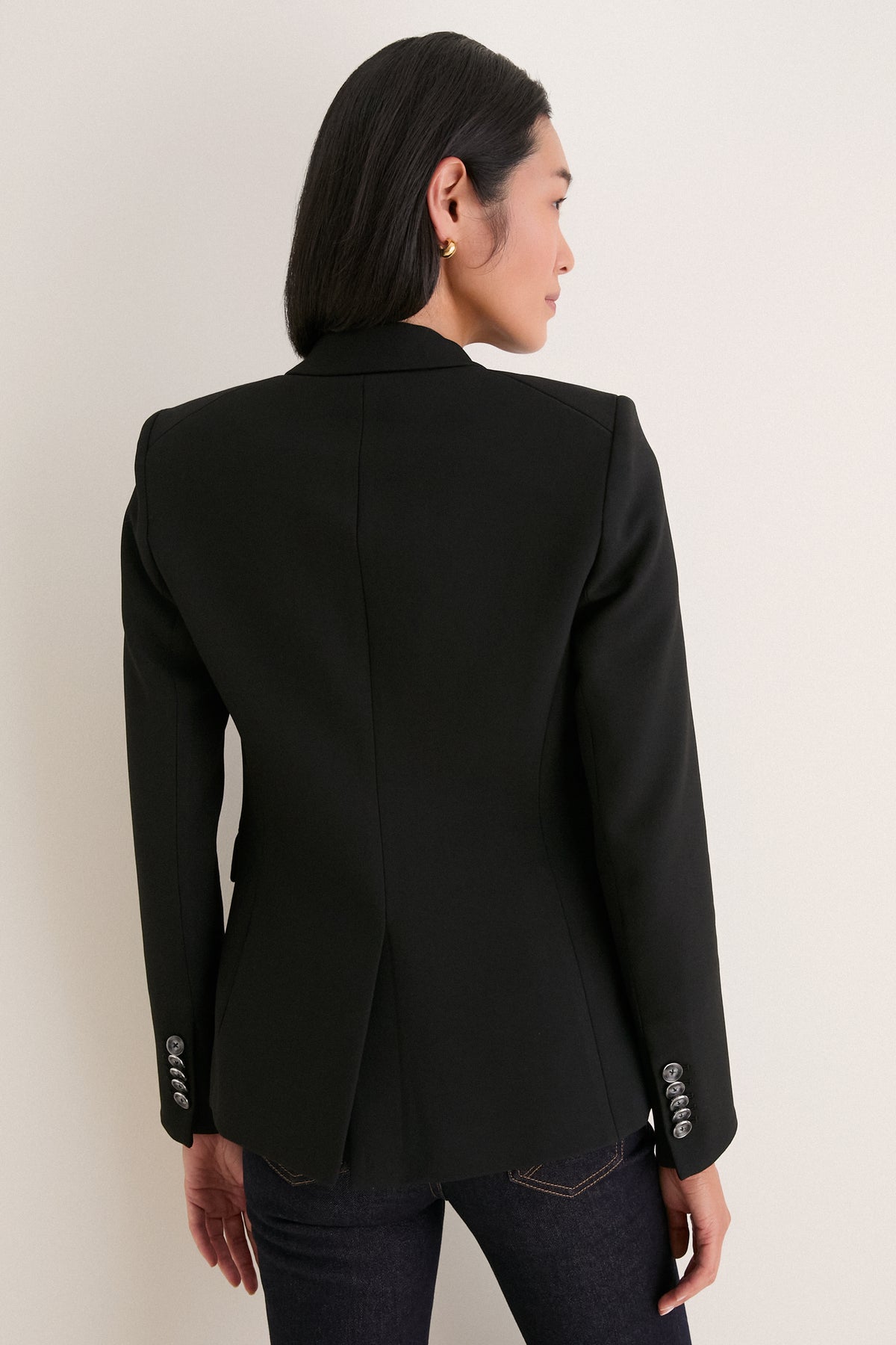 Black Single Breasted Miller Dickey Jacket