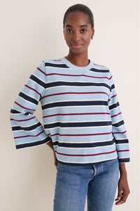 Blue Collegiate Stripe Adler Tee