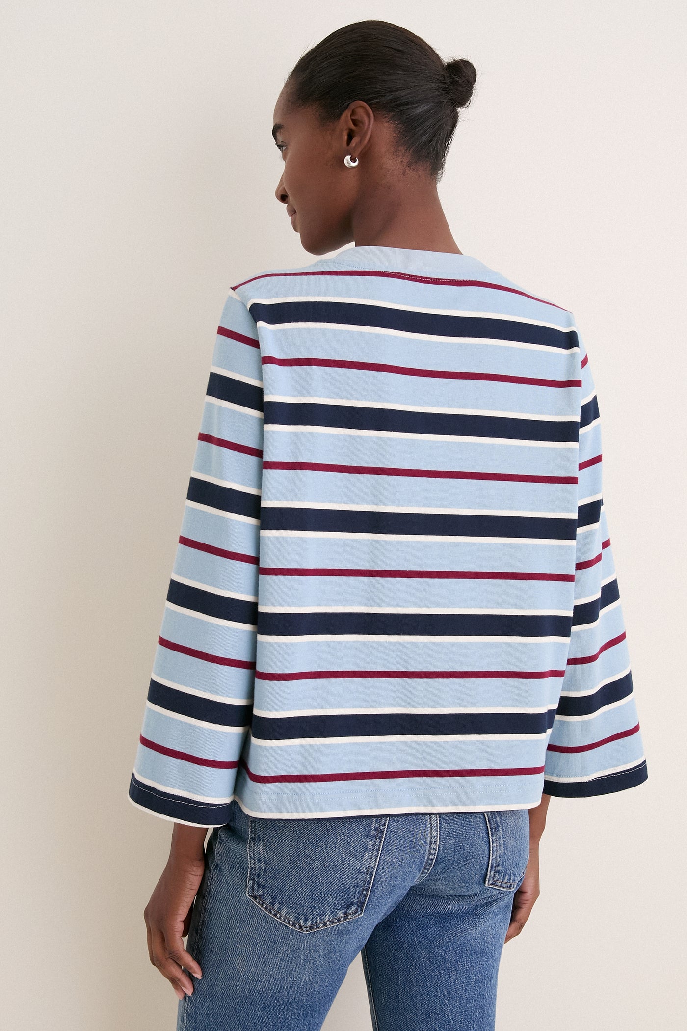 Blue Collegiate Stripe Adler Tee