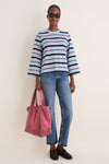 Blue Collegiate Stripe Adler Tee