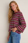 Crimson Collegiate Stripe Adler Tee