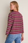 Crimson Collegiate Stripe Adler Tee