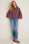 Crimson Collegiate Stripe Adler Tee