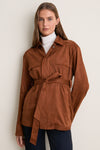 Camel Hannah Suede Jacket
