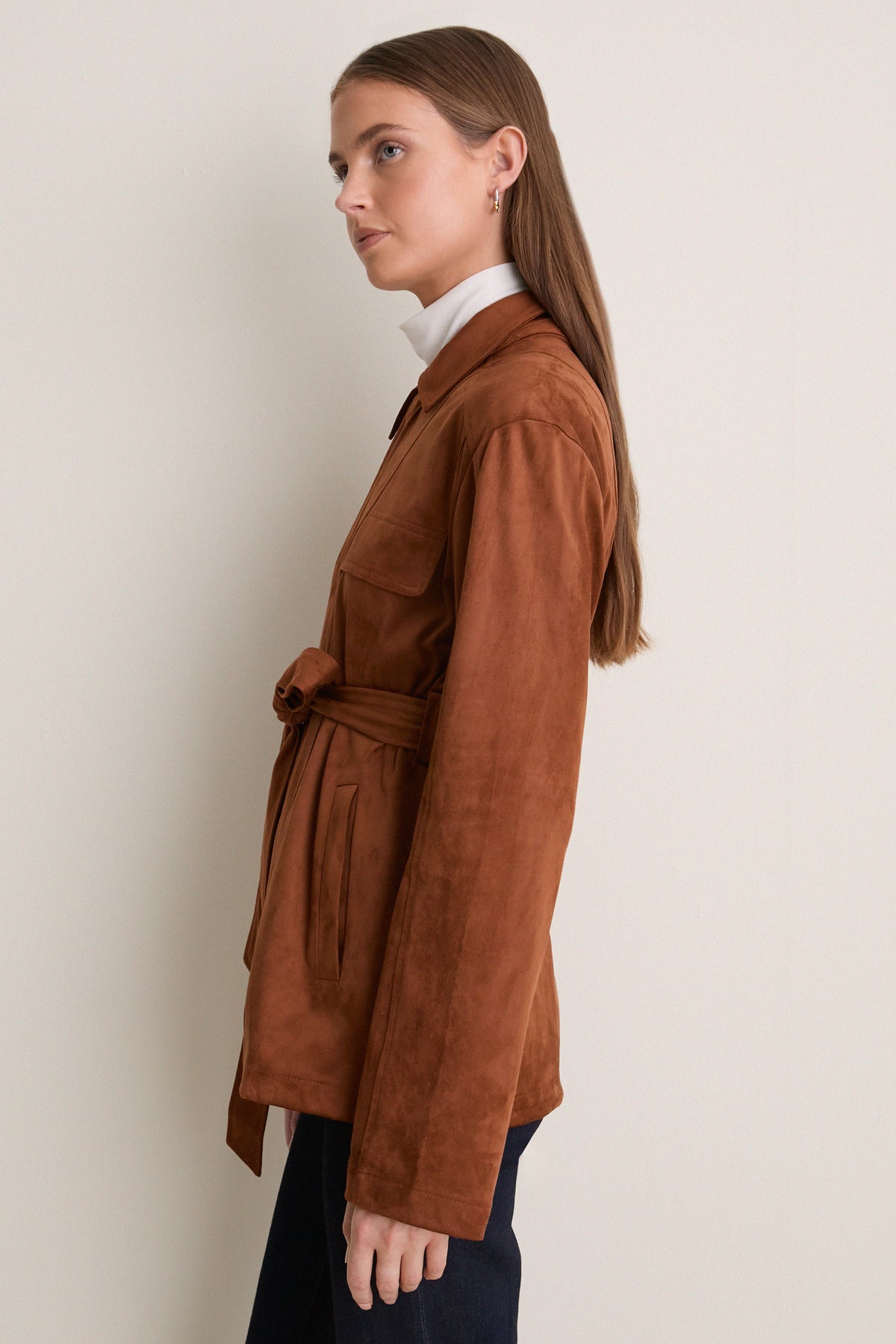 Camel Hannah Suede Jacket