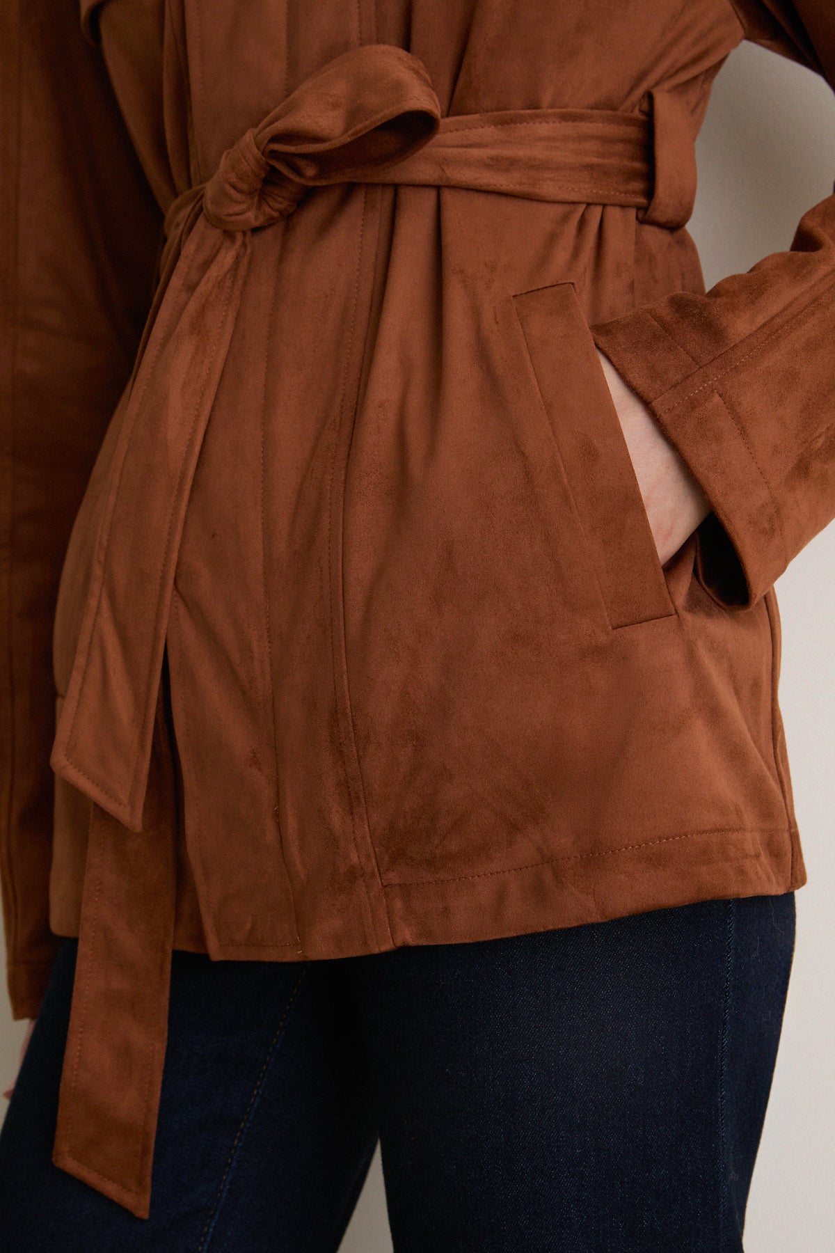 Camel Hannah Suede Jacket