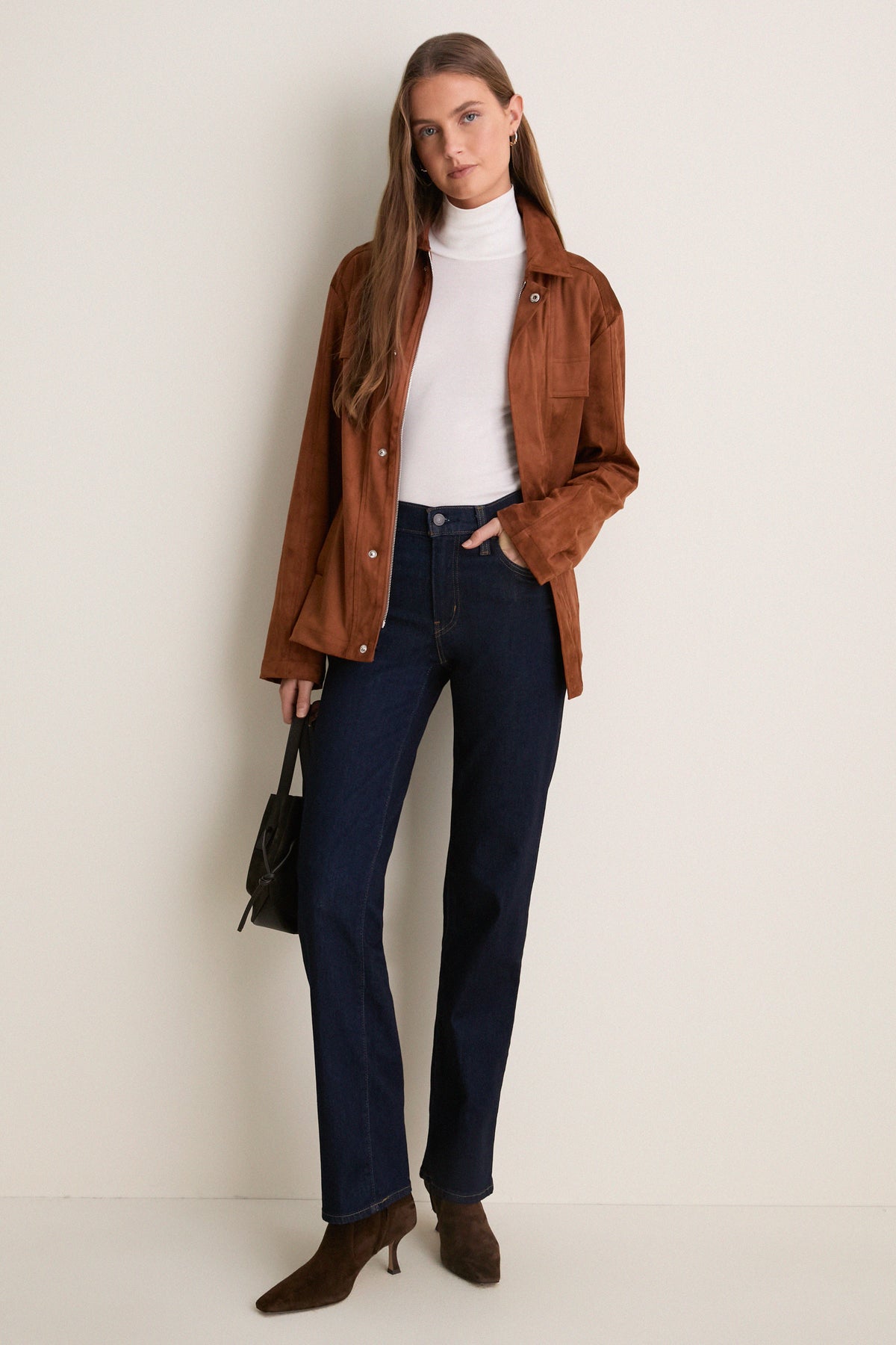 Camel Hannah Suede Jacket