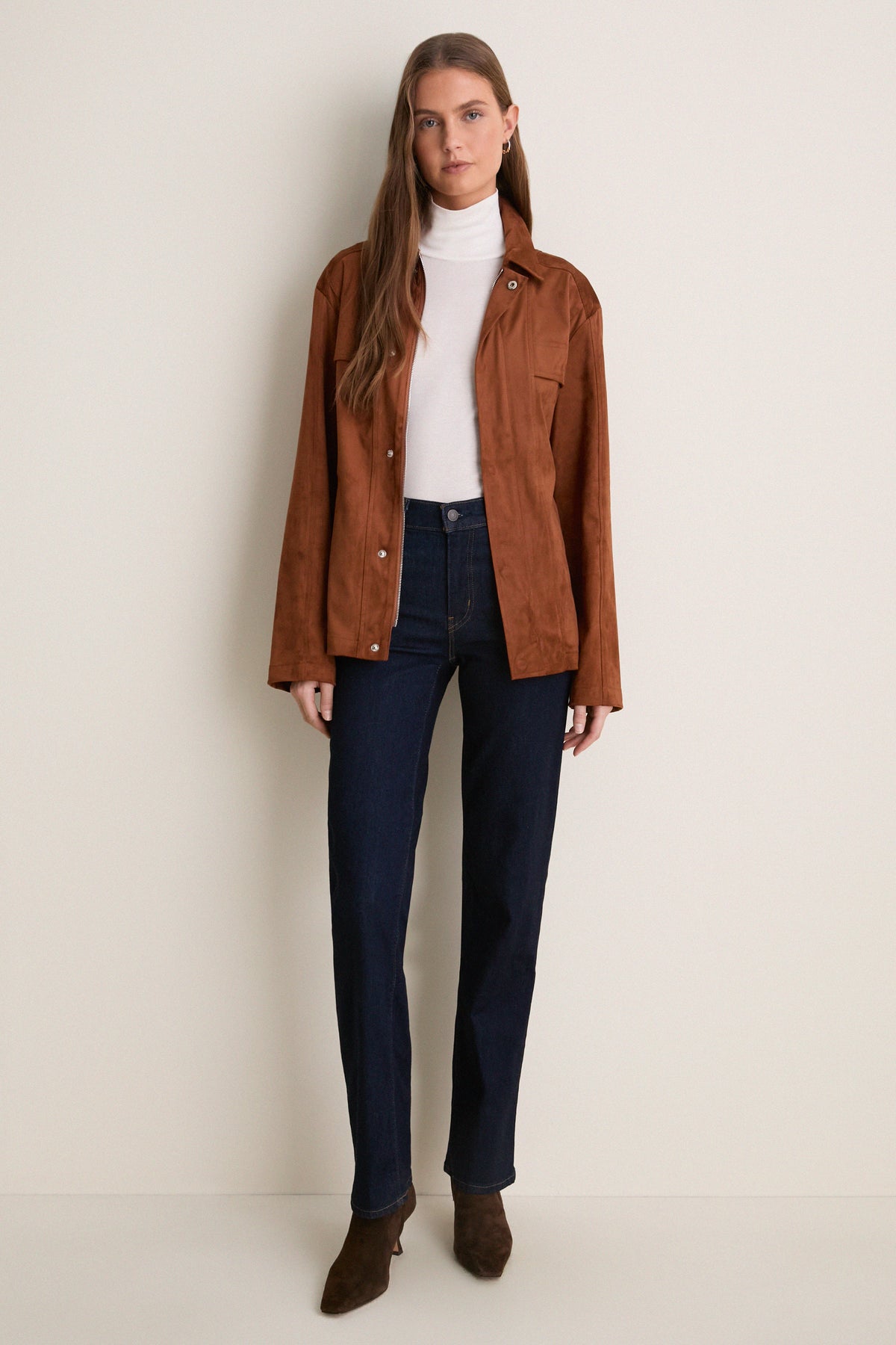Camel Hannah Suede Jacket