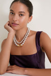 Silver Double Strand Celine Necklace