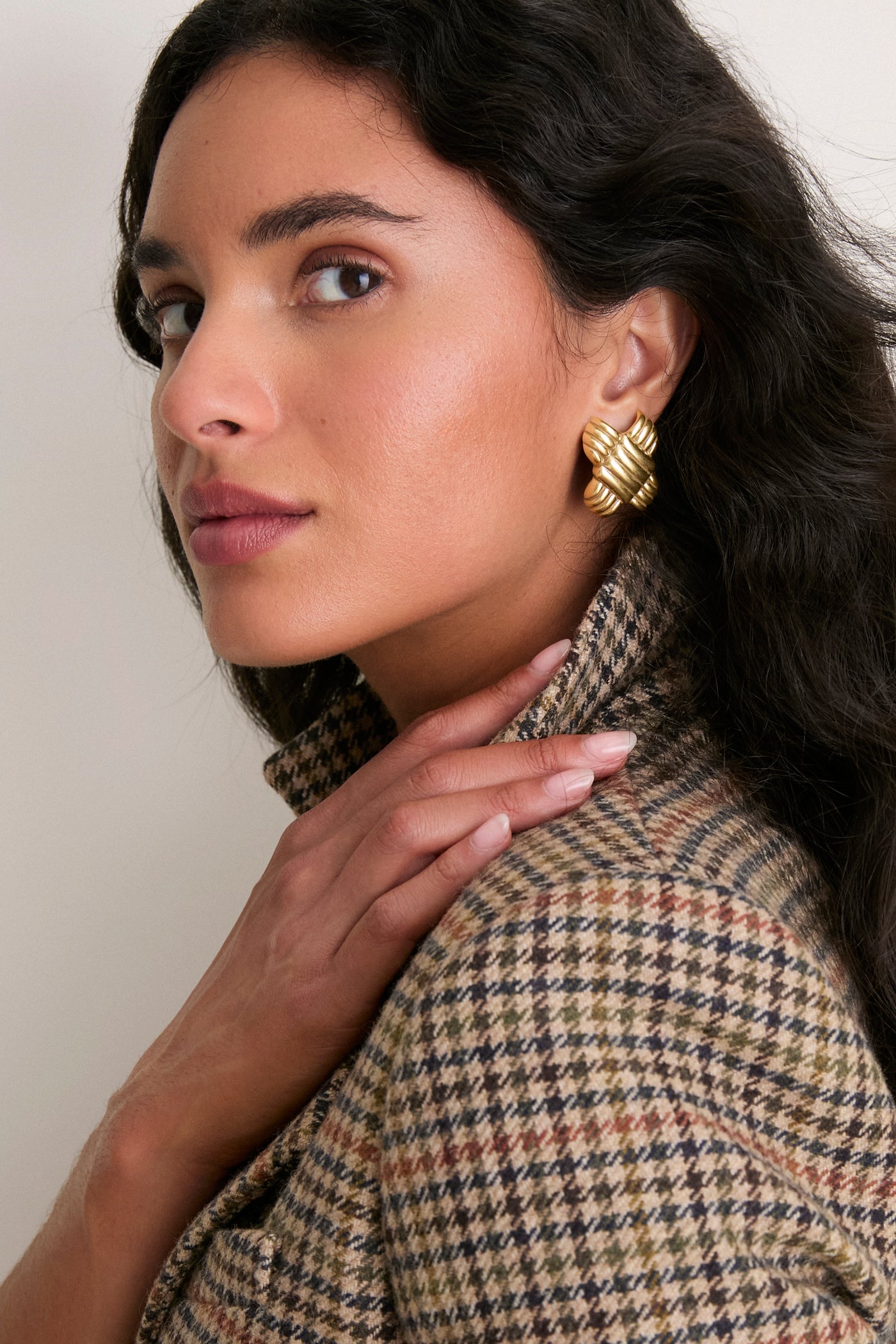 Gold Lattice Earrings