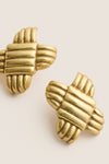 Gold Lattice Earrings