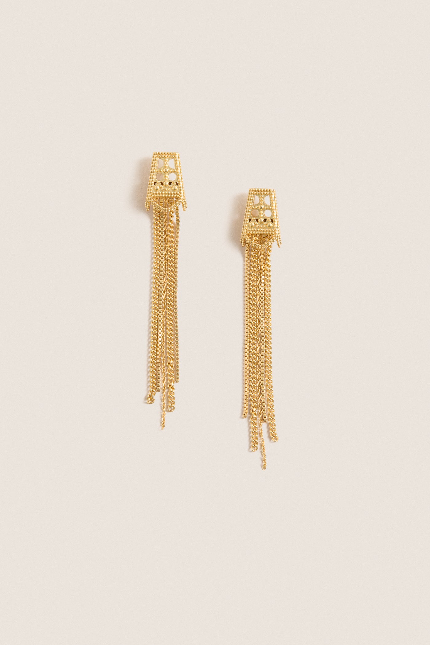 Gold Tassel Earrings