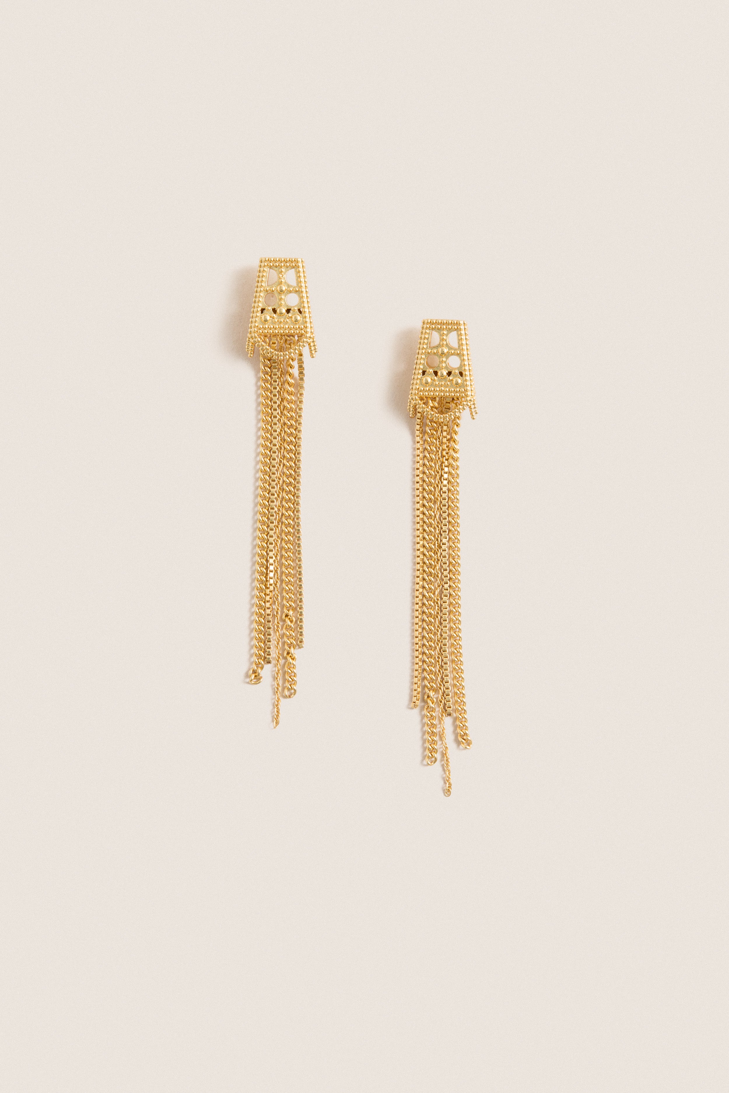 Gold Tassel Earrings