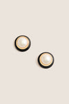 Black and Pearl Onyx Earrings