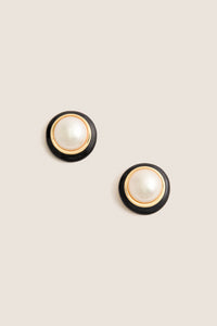 Black and Pearl Onyx Earrings