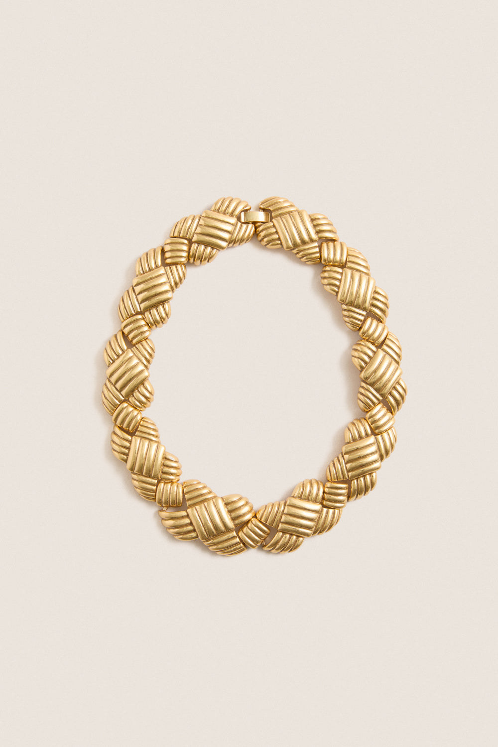 Gold Lattice Collar Necklace