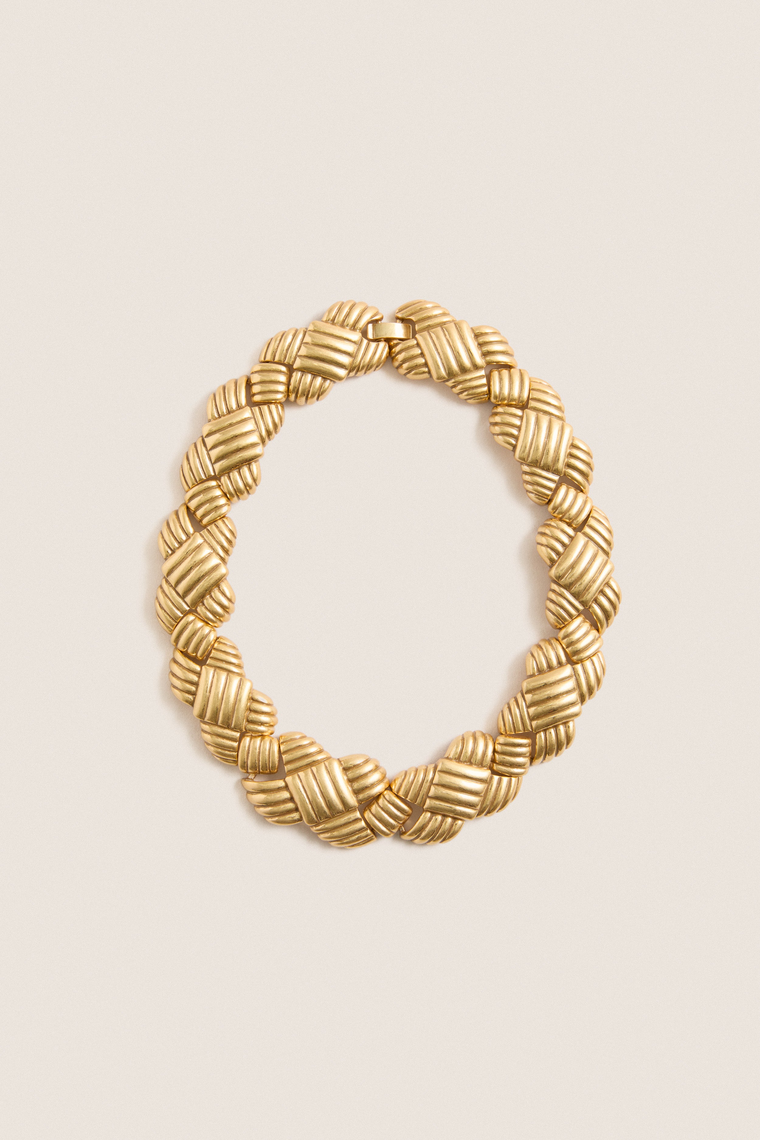 Gold Lattice Collar Necklace