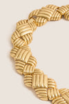 Gold Lattice Collar Necklace