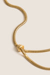 Gold Multi Strand Drop Necklace
