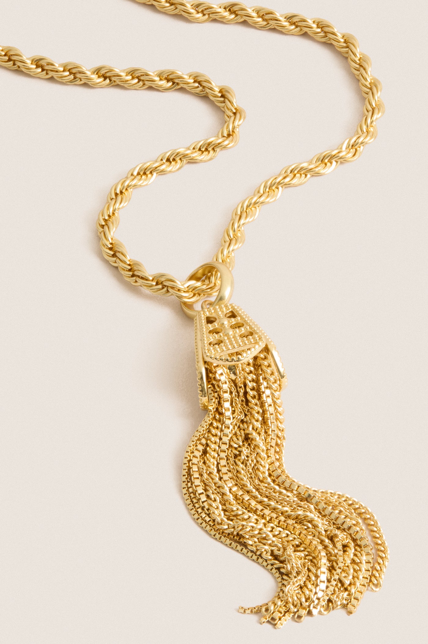 Gold Tassel Necklace