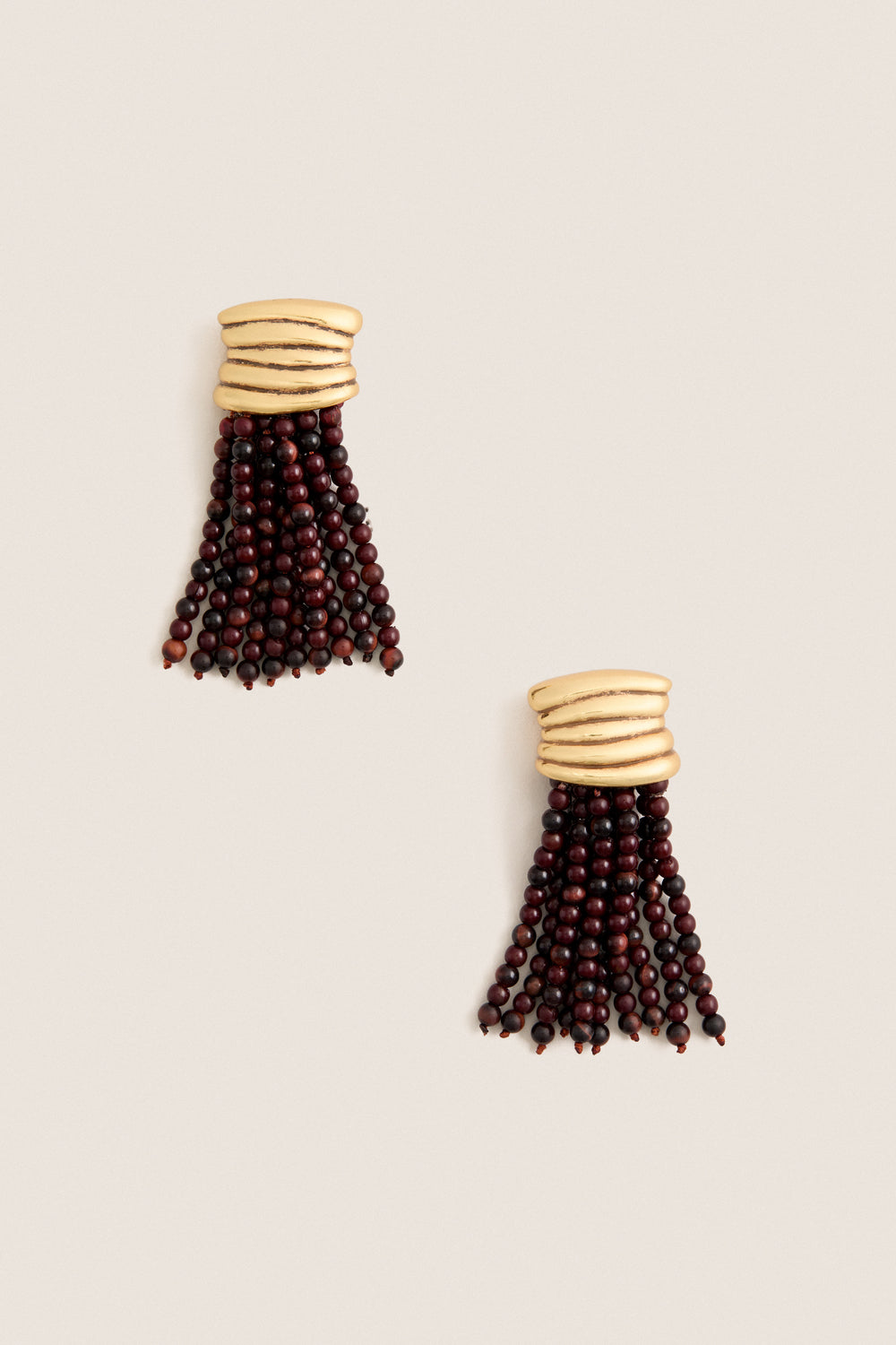 Tiger's Eye Beaded Earrings