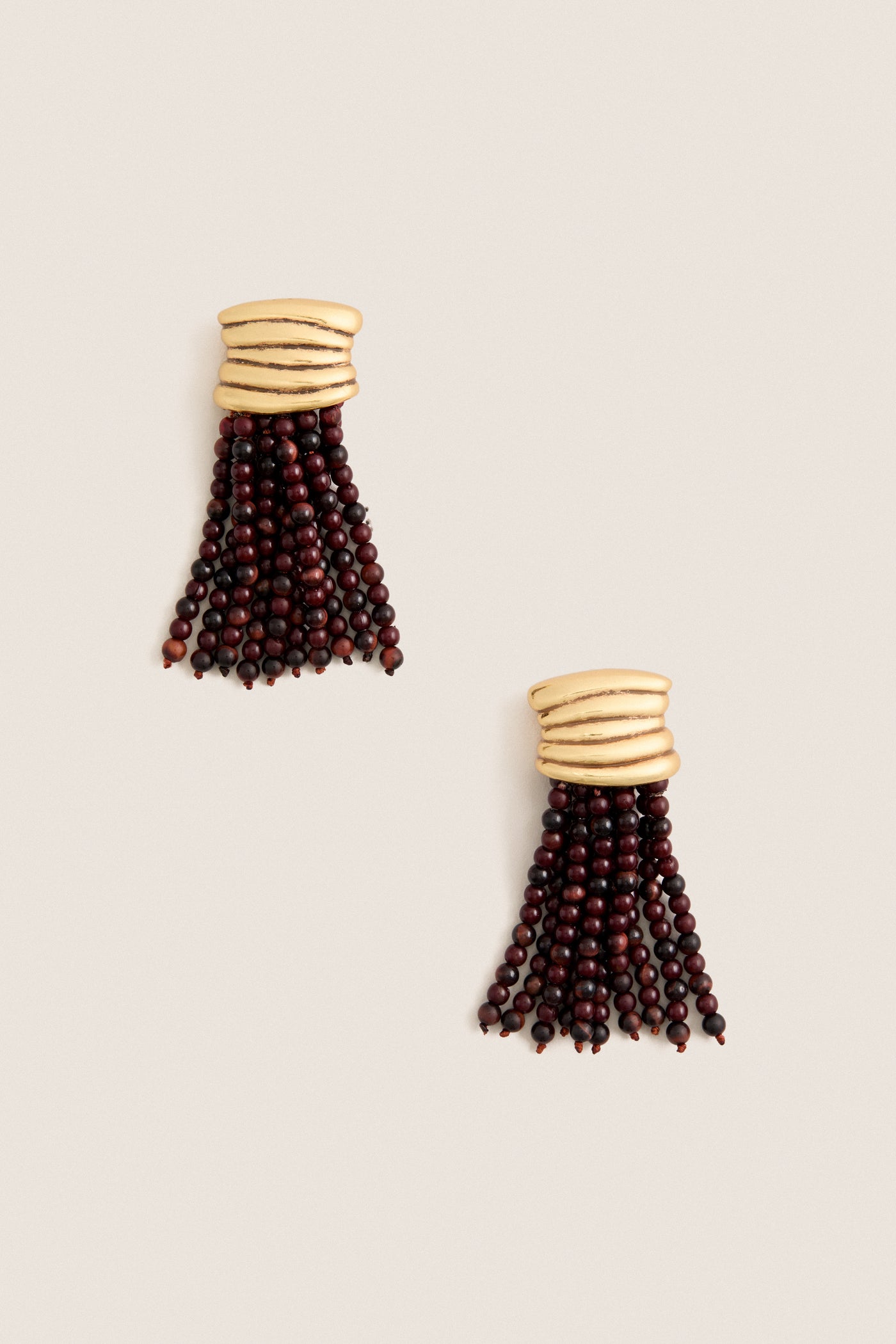 Tiger's Eye Beaded Earrings