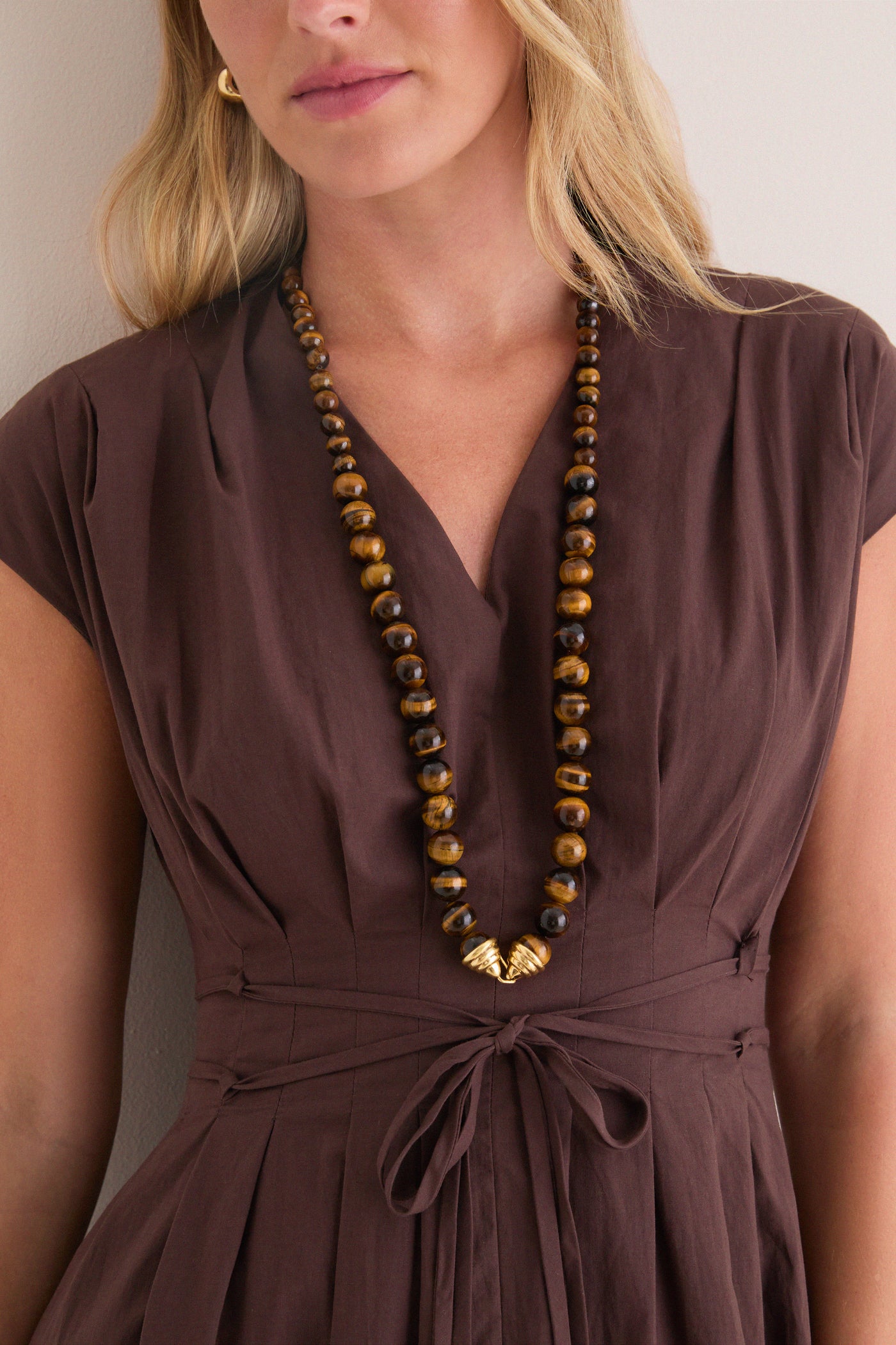 Tiger's Eye Double Strand Celine Necklace