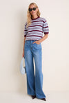 Multi Helen Brushed Wool Knit Sweater