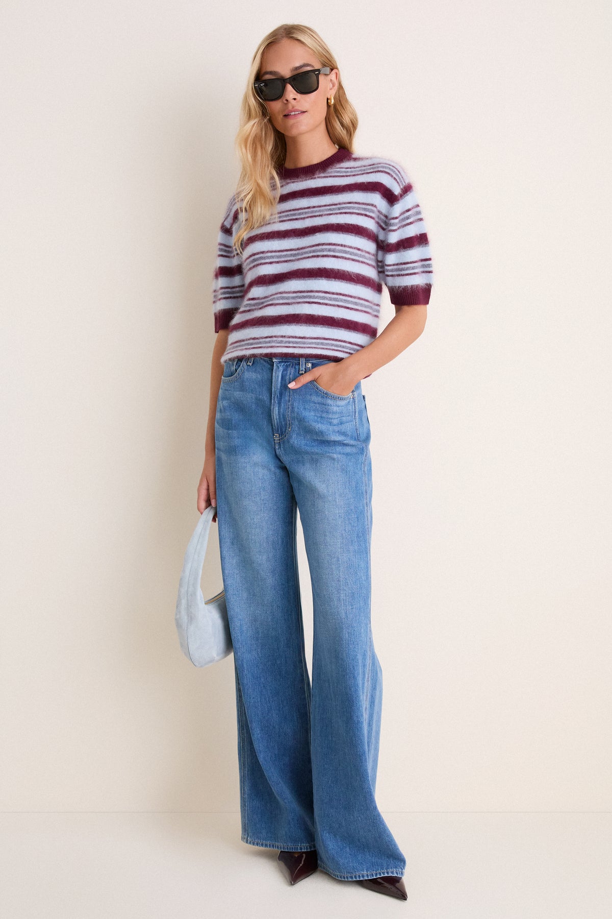 Multi Helen Brushed Wool Knit Sweater