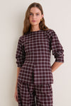 Check Janey Ruched Sleeve Top