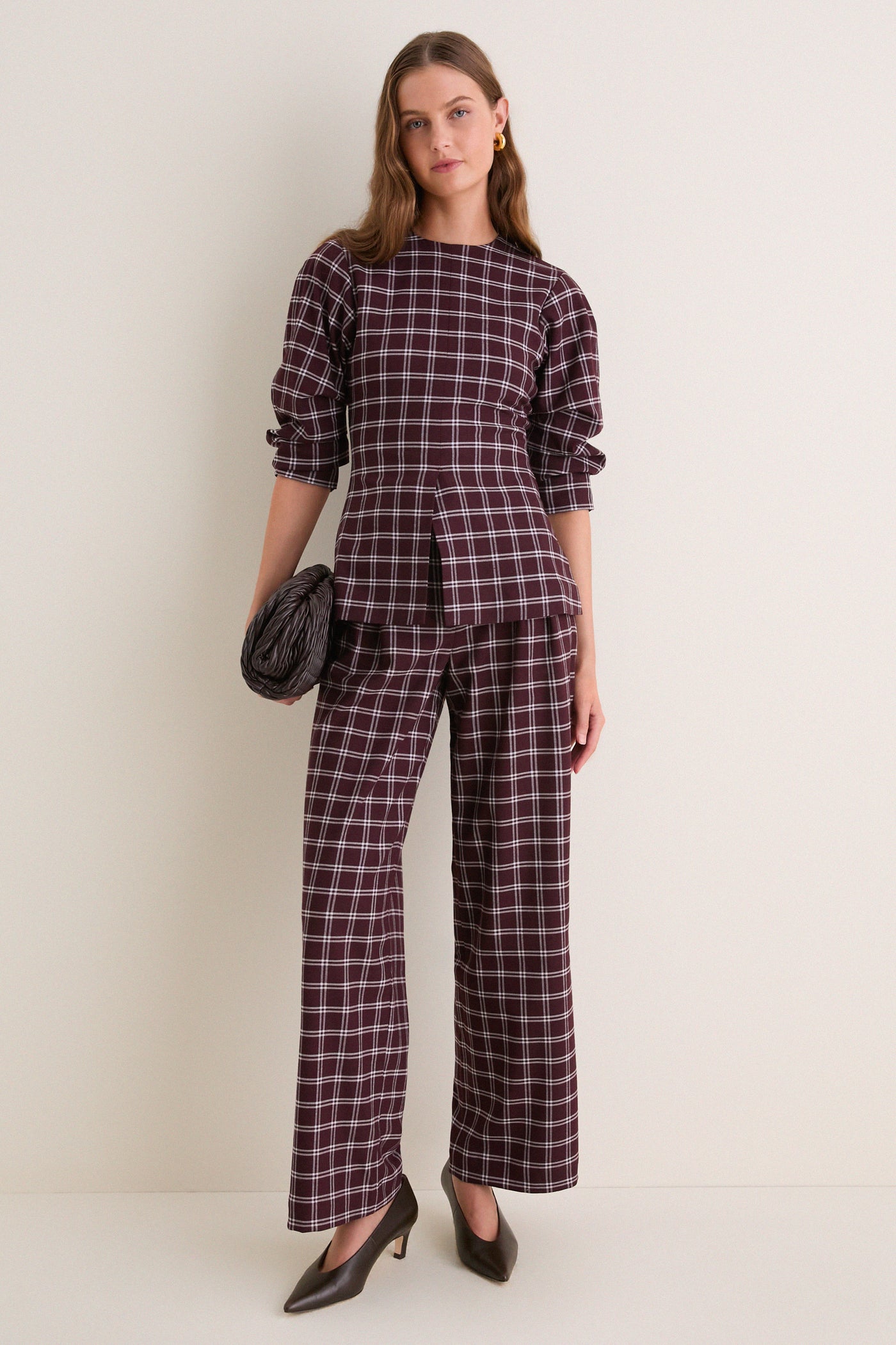 Check Janey Ruched Sleeve Top