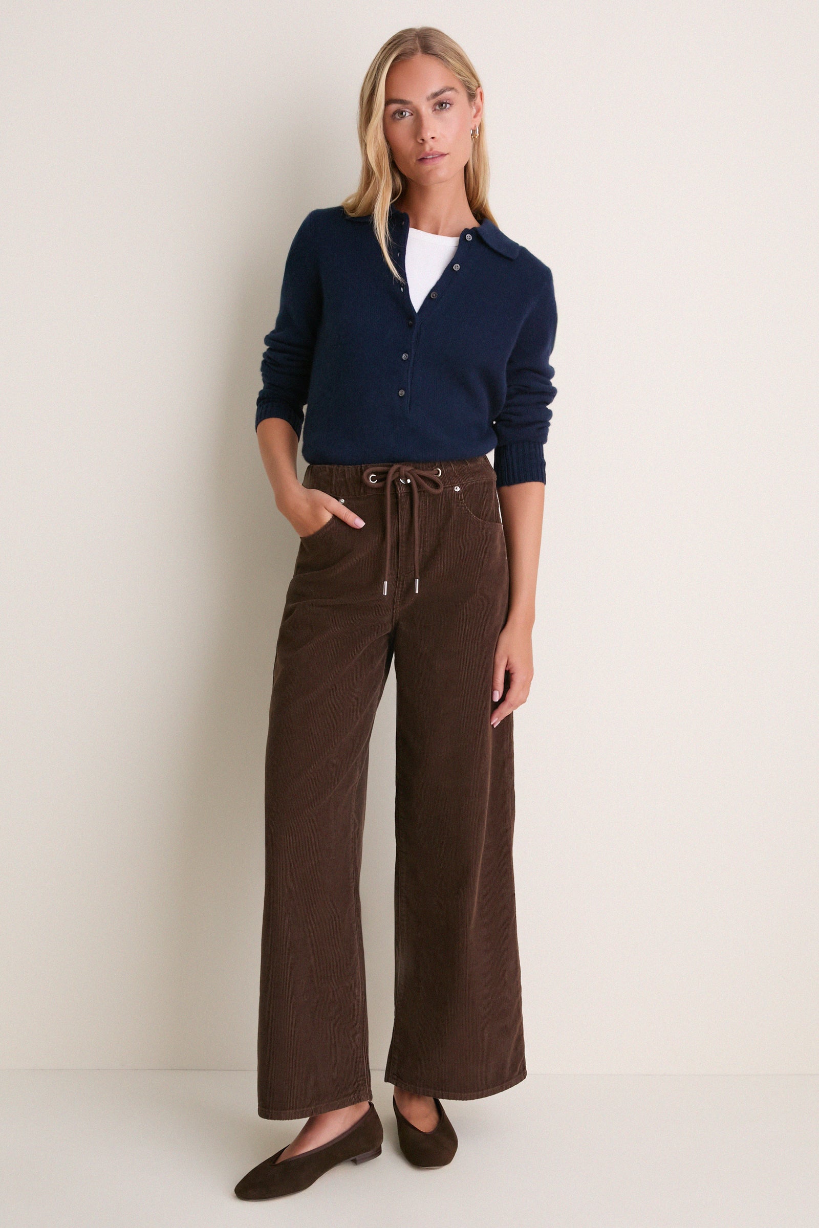 Chocolate Alicia Cord Trouser