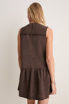 Dark Brown Pauline Mini Shift Dress