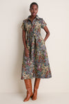 Black Multi Floral Mischa Midi Dress