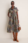 Black Multi Floral Mischa Midi Dress