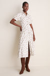 Ivory Olive Hannah Midi Shirt Dress