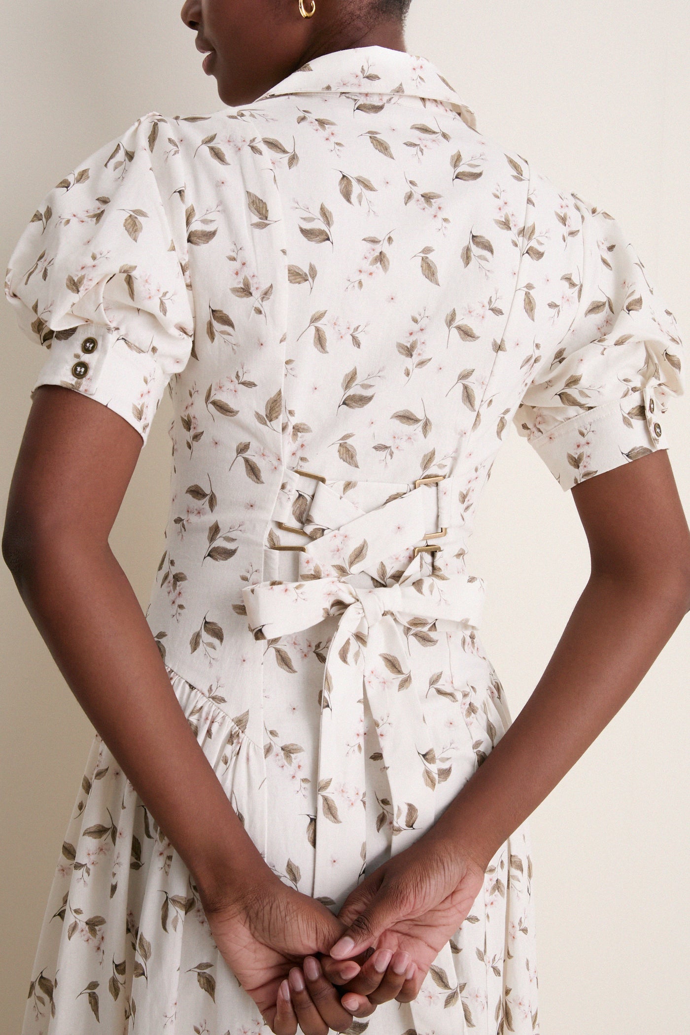 Ivory Olive Hannah Midi Shirt Dress