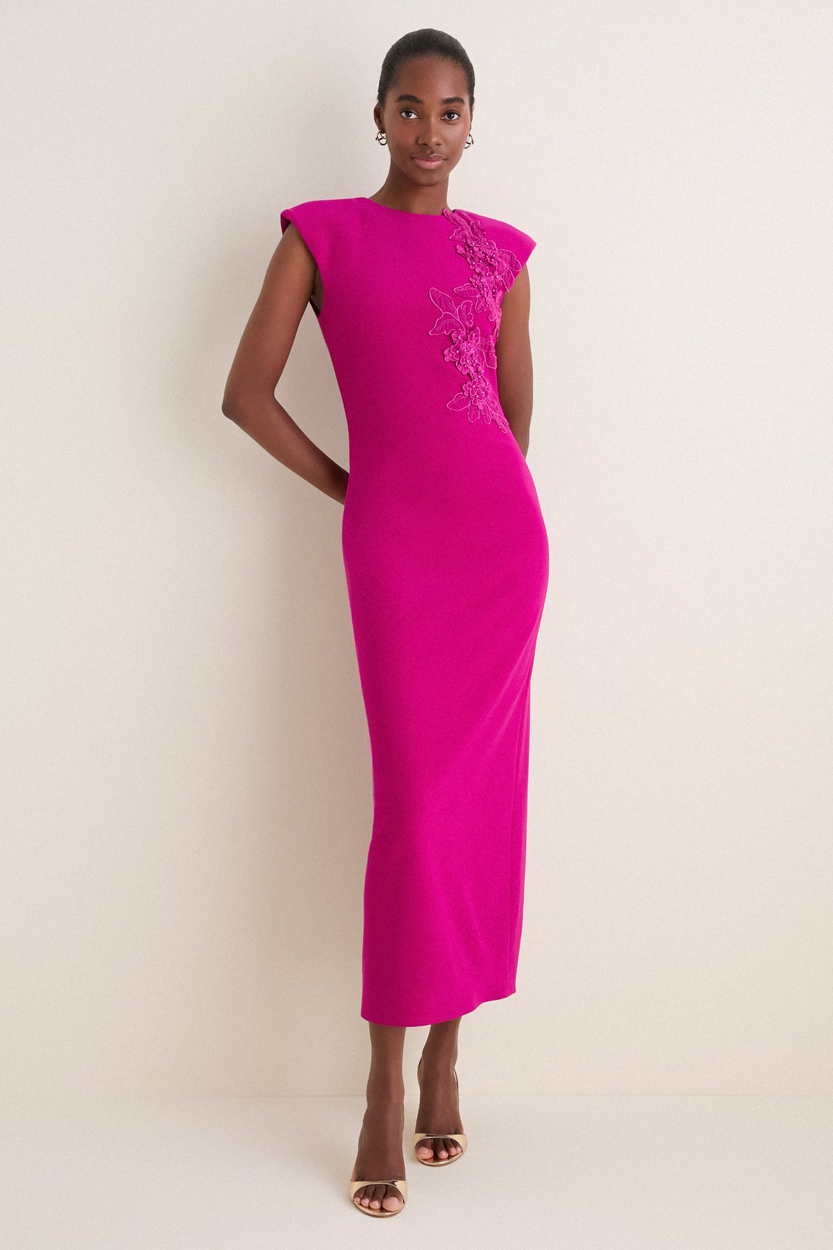 Orchid Pink Dahlira Column Maxi Dress