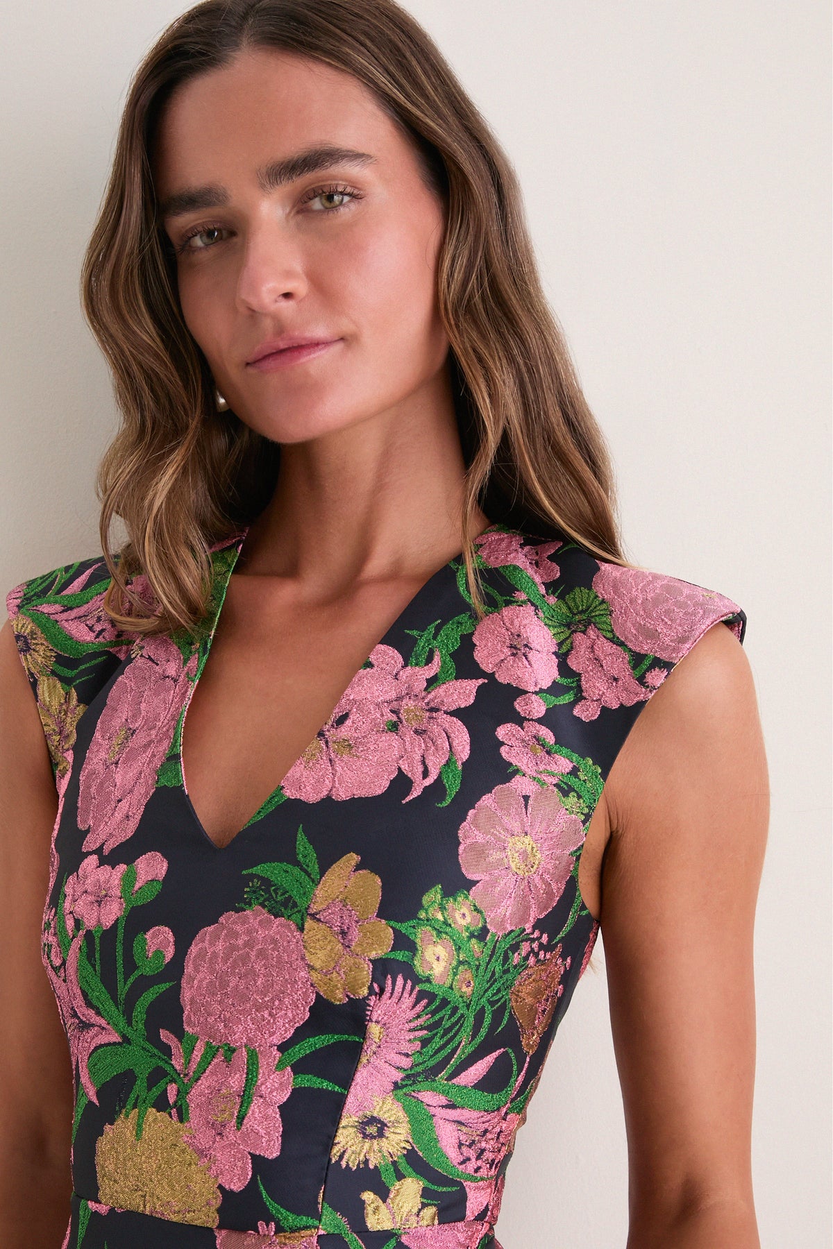 Pink Black Multi Eclore Maxi Dress